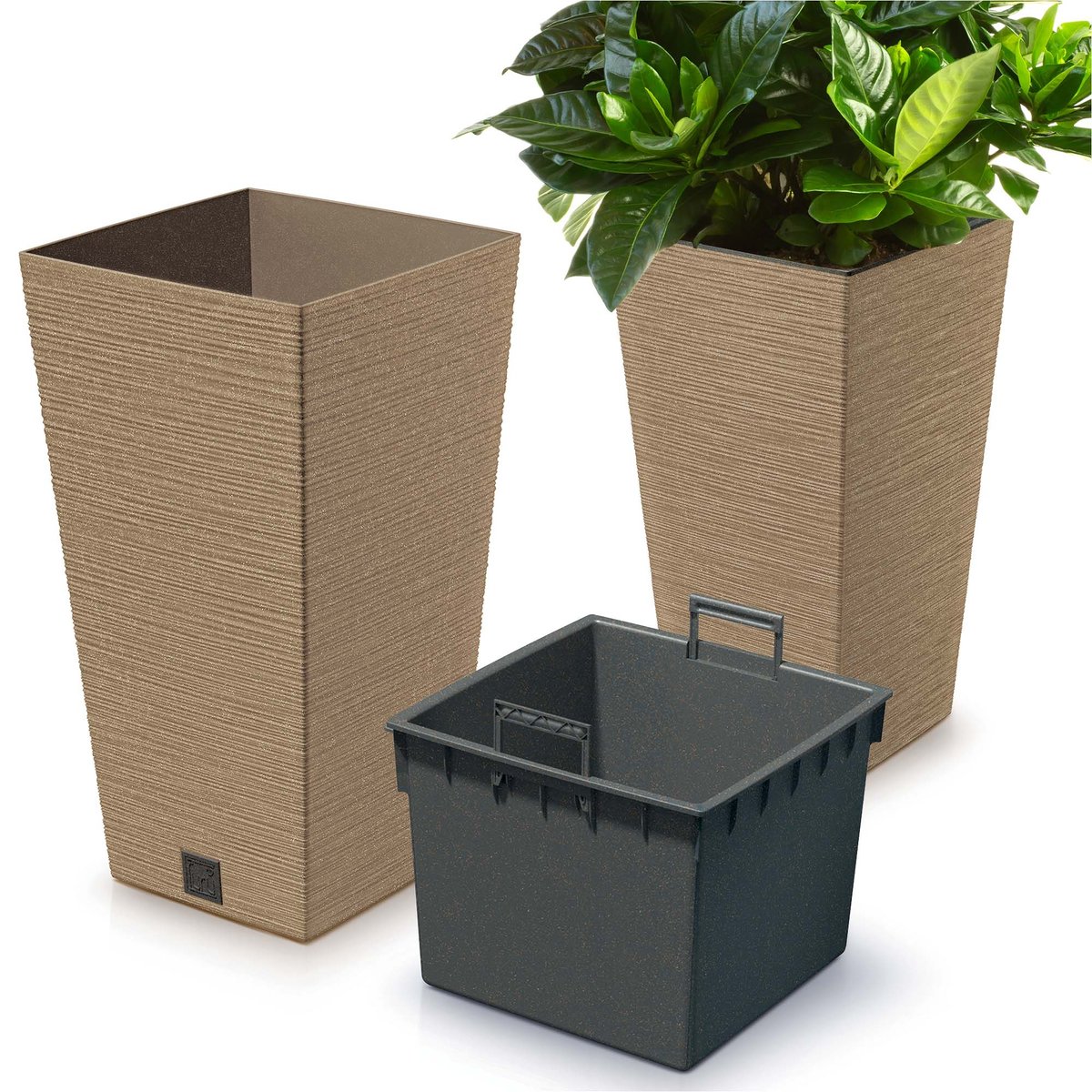 Doniczka Donica Ogrodowa Na Taras Do Ogrodu Domu Eco Wood Furu Square Wysoka 55 Cm