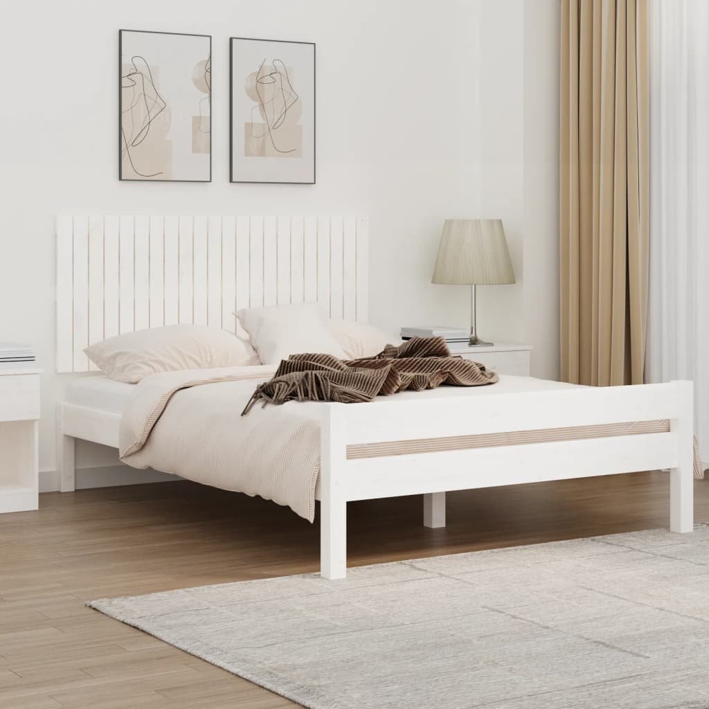 Wezgłowie łóżka, białe, 140x3x60 cm, lite drewno sosnowe Lumarko