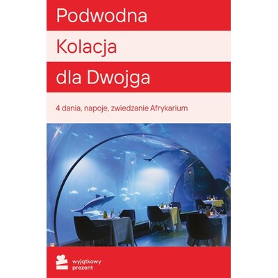 Karta podarunkowa WYJĄTKOWY PREZENT Podwodna Kolacja dla Dwojga