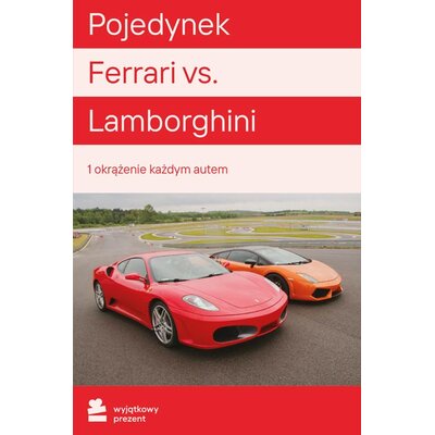 Karta podarunkowa WYJĄTKOWY PREZENT Pojedynek Ferrari vs Lamborghini