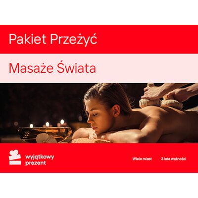 Karta podarunkowa WYJĄTKOWY PREZENT Pakiet Przeżyć - Masaże Świata