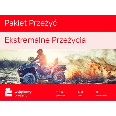 Karta podarunkowa WYJĄTKOWY PREZENT Pakiet Przeżyć - Ekstremalne Przeżycia