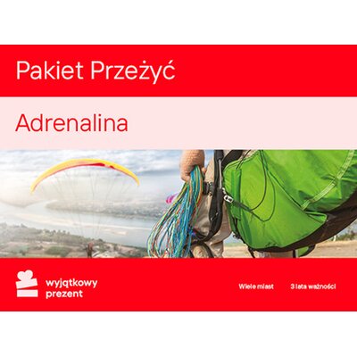 Karta podarunkowa WYJĄTKOWY PREZENT Pakiet Przeżyć - Adrenalina