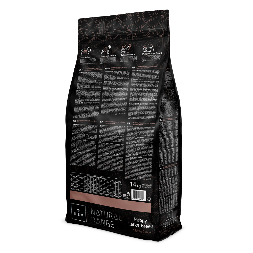 Rex Natural Range Puppy Large Breed Chicken & Rice 2x14kg