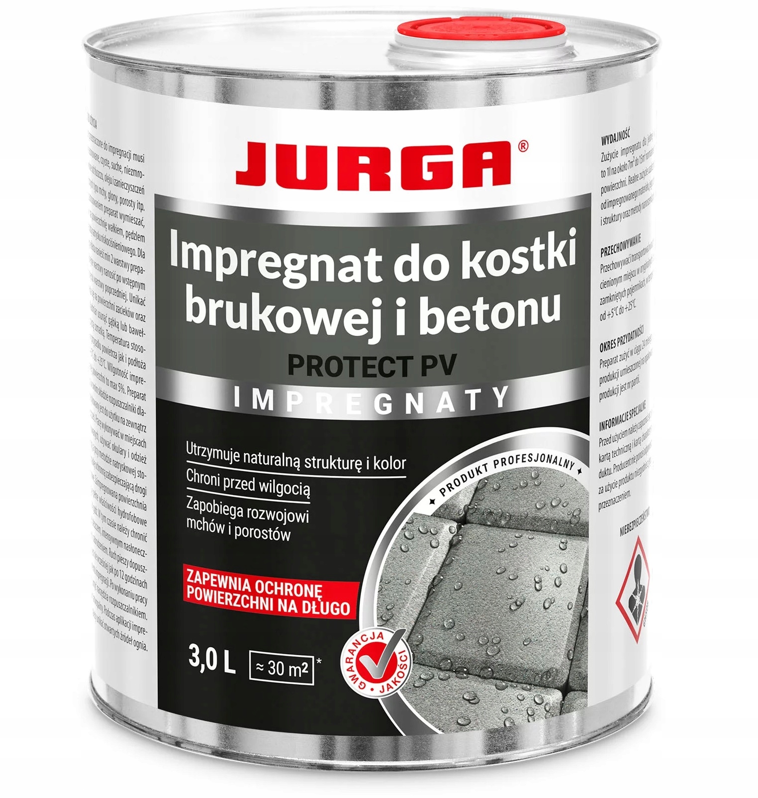 Impregnat do kostki brukowej PROTECT PV 3 l JURGA