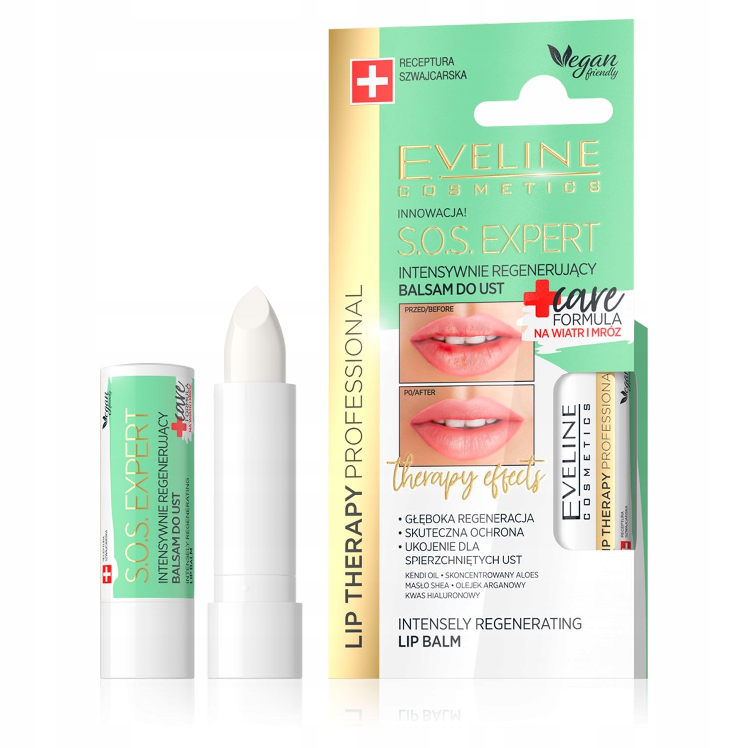 Eveline Lip Therapy S.O.S Expert Intensywnie regenerujący balsam do ust Care Formula