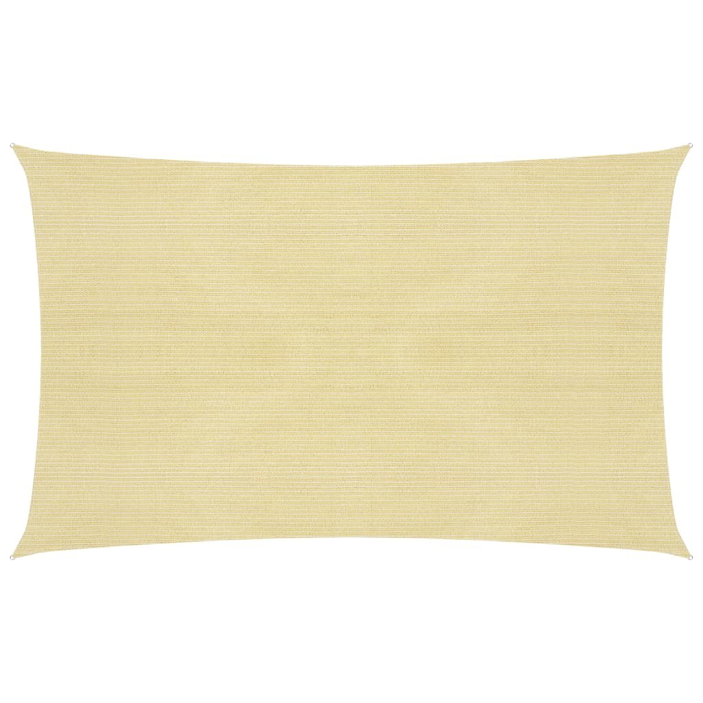 vidaXL Żagiel przeciwsłoneczny, 160 g/m, beżowy, 3x6 m, HDPE vidaXL