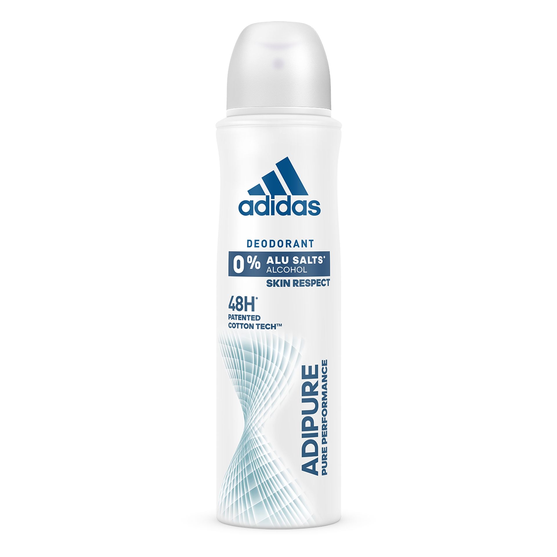 Adidas adipure dezodorant do ciała dla kobiet dezodorant bez aluminium i alkoholu dla efektywnej ochrony 48h przyjazny dla skóry pH 1 x 150 ml