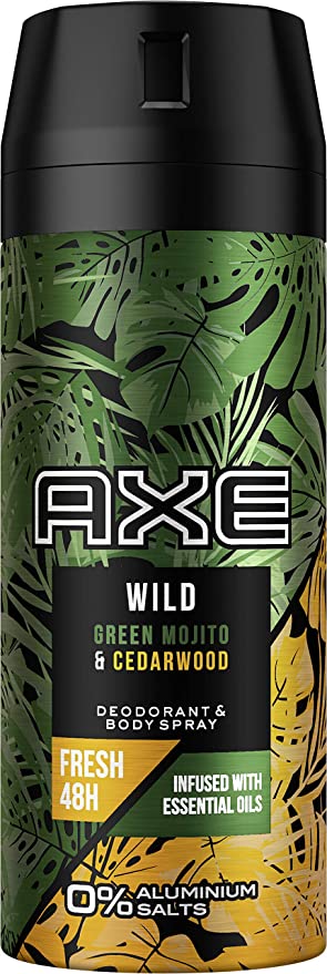 Axe Spray dla mężczyzn Wild Green Mojito & Cedarwood 150 ml