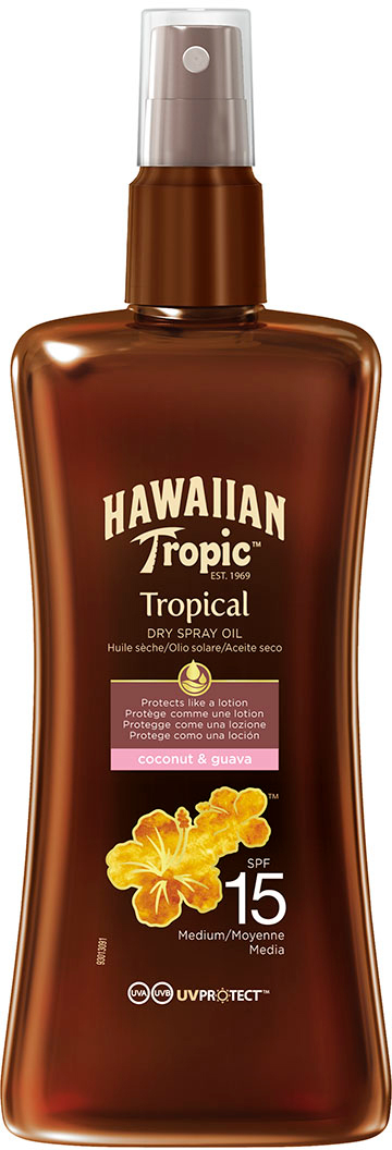 Hawaiian Tropic Suchy olejek w sprayu SPF 15 200 ml