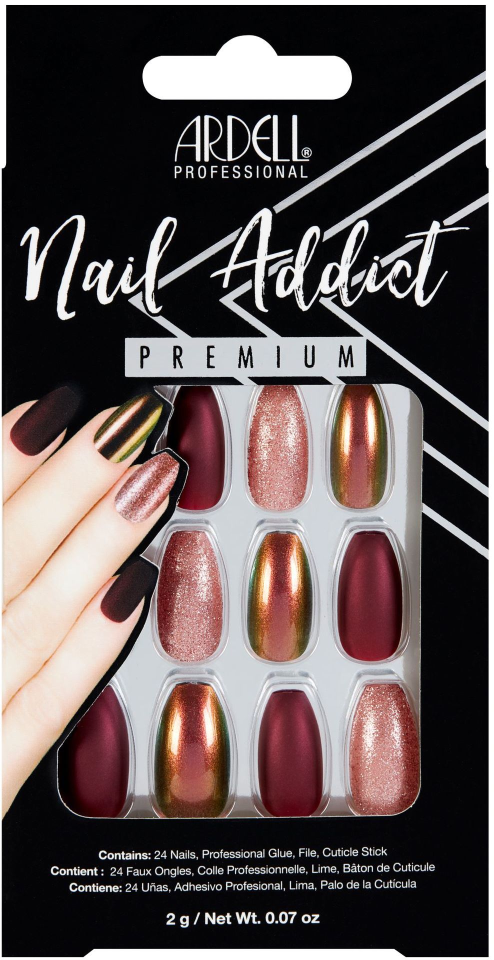 Ardell Nail Addict Premium zestaw zestaw Red Cateye