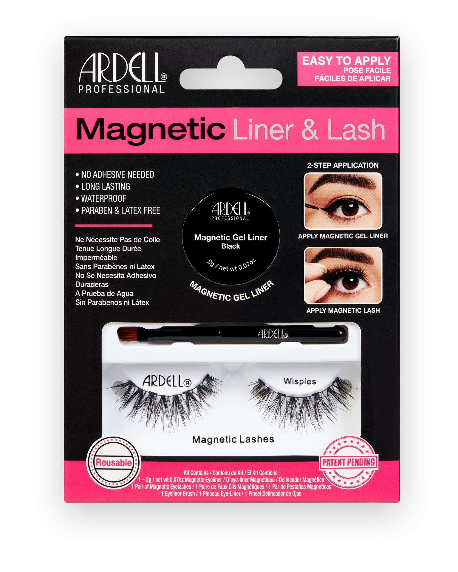 Ardell Magnetic Liner & Lash Magnetic Lash & Liner Kit Wispies - Zestaw do rzęs magnetycznych Wispies