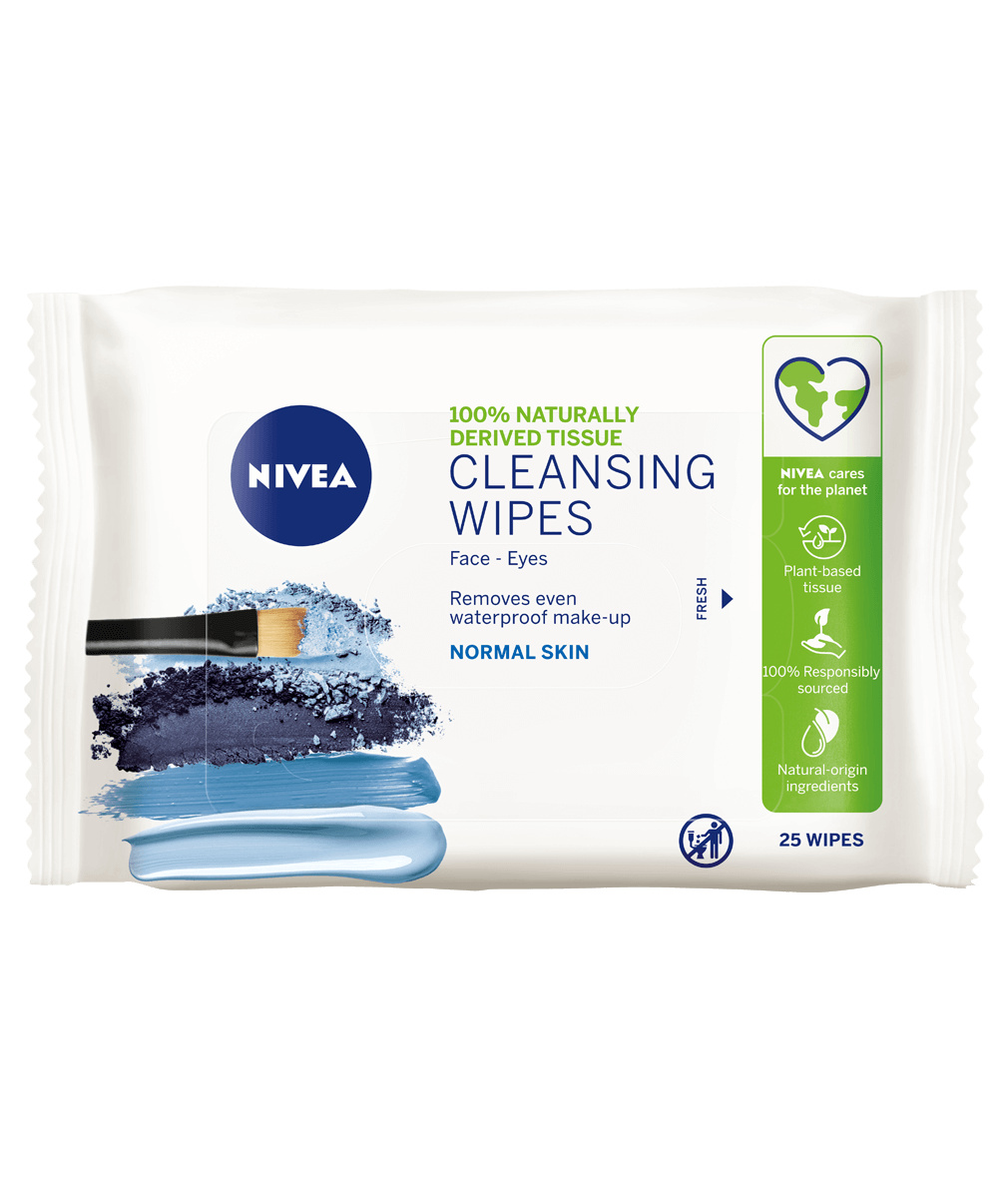 Nivea Aqua Effect odświeżające chusteczki oczyszczające do cery normalnej i mieszanej Refreshing Facial Cleansing Wipes) 25 szt