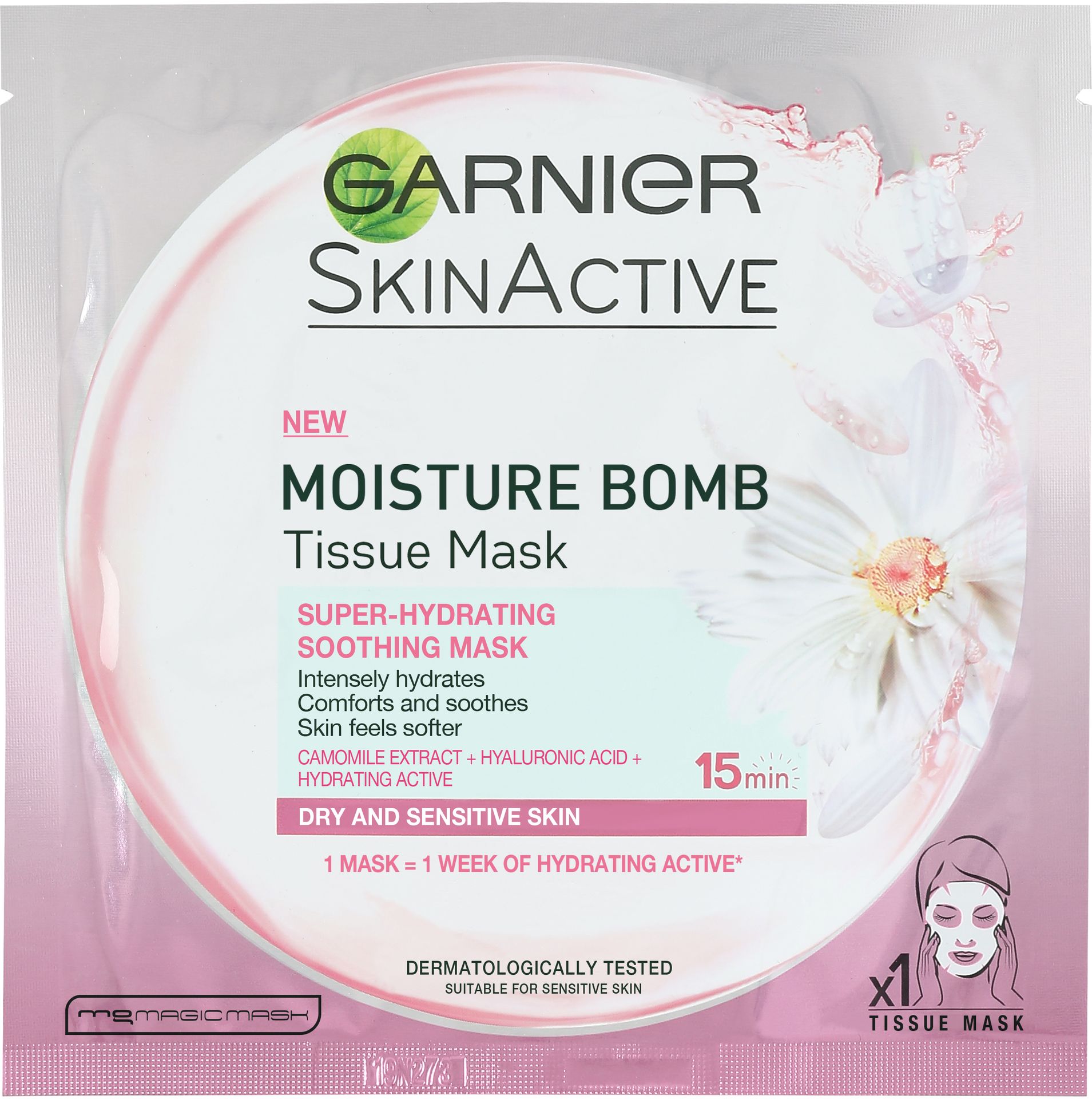 Garnier SkinActive Moisture Bomb maseczka do twarzy 1 szt