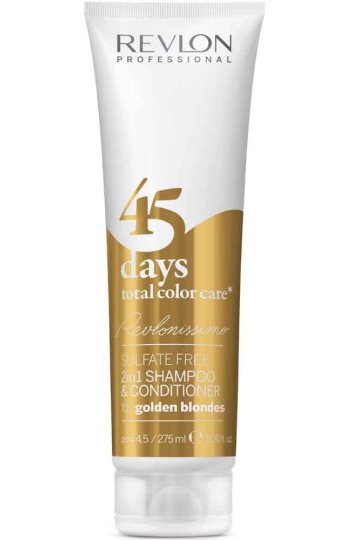 Revlon Revlonissimo Color Care szampon i odżywka 2 w 1 dla średnich odcieni blond bez siarczanów 275 ml