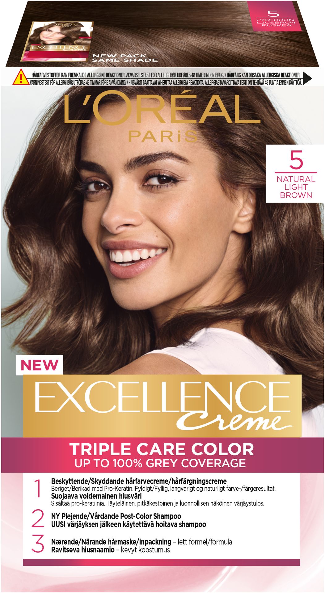 Loreal Paris Paris Excellence Creme Krem koloryzujący 5 jasny brąz 0258885