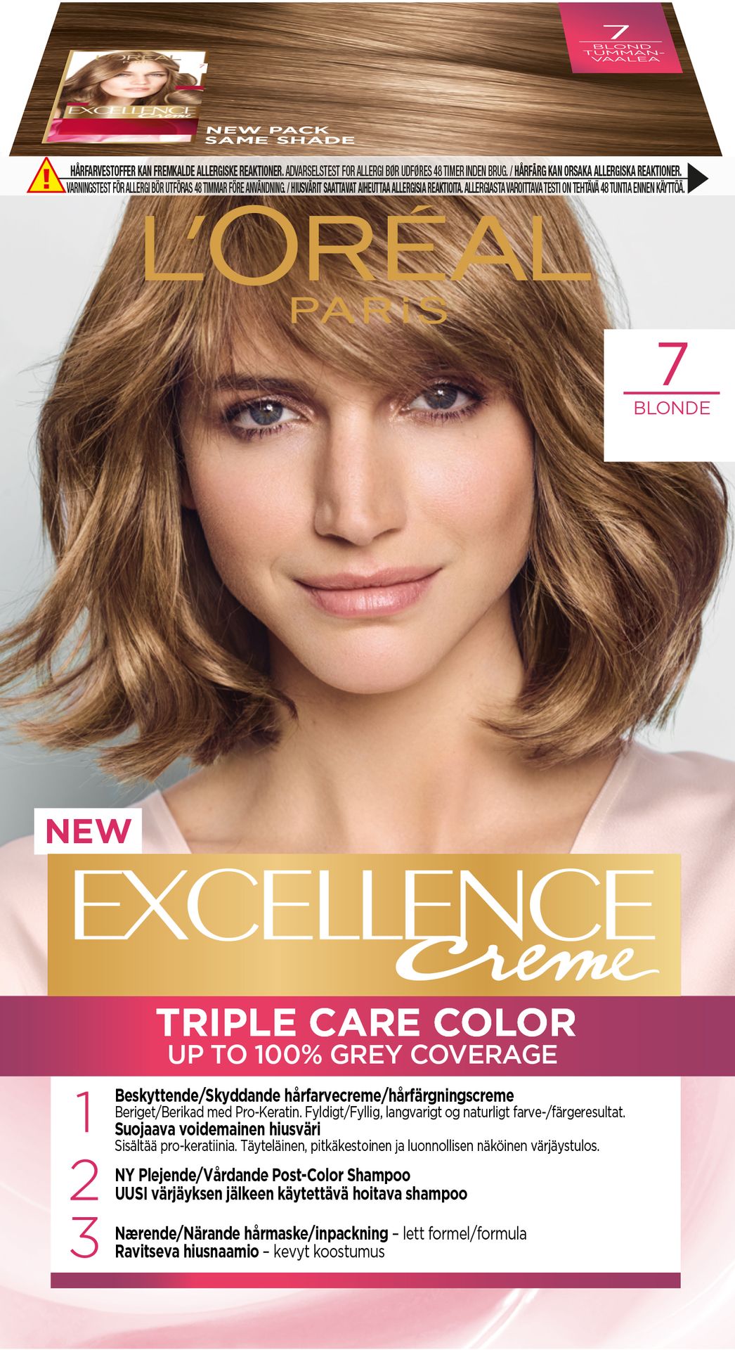 Loreal Paris Paris Excellence Creme Krem koloryzujący 7 blond 0258887