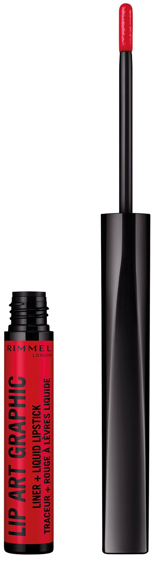 Rimmel Lip Art Graphic Liner + Liquid Lipstick Pomadka Do Ust W Formie Linera 610 Hot Spot