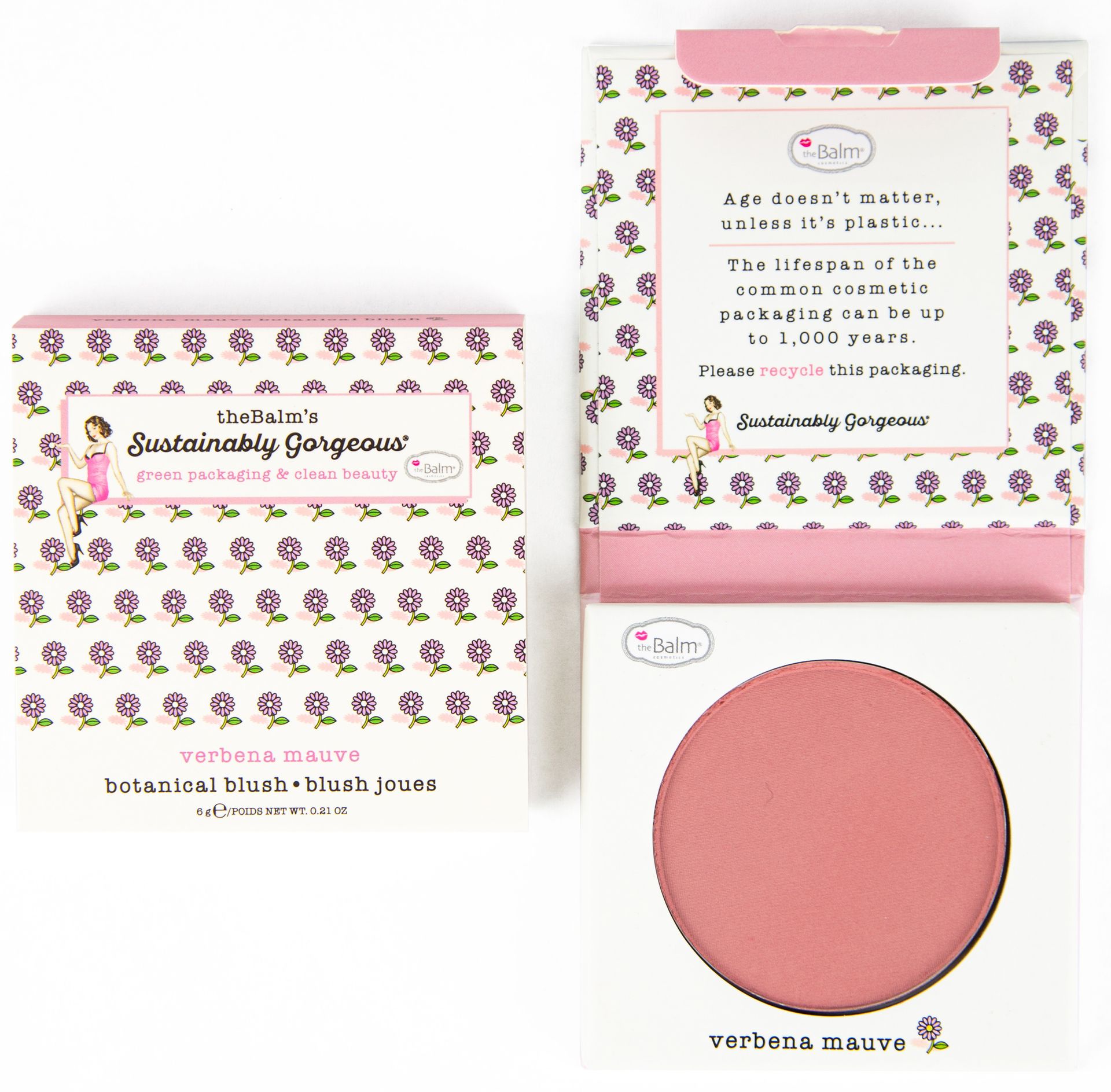 the Balm Sustainably Gorgeous Botanical Blush Single Blush Verbena Mauve #2