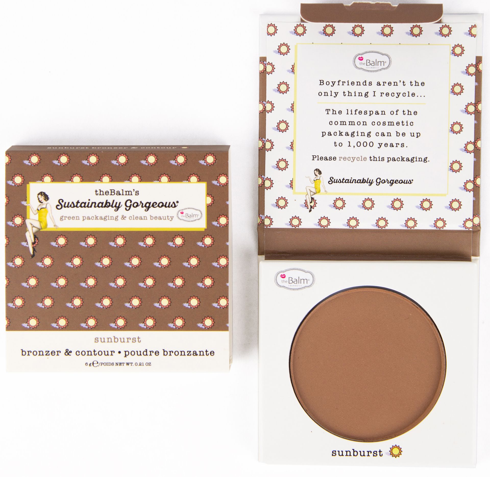 the Balm Sustainably Gorgeous Bronzer & Contour Single Bronzer Sunburst #3