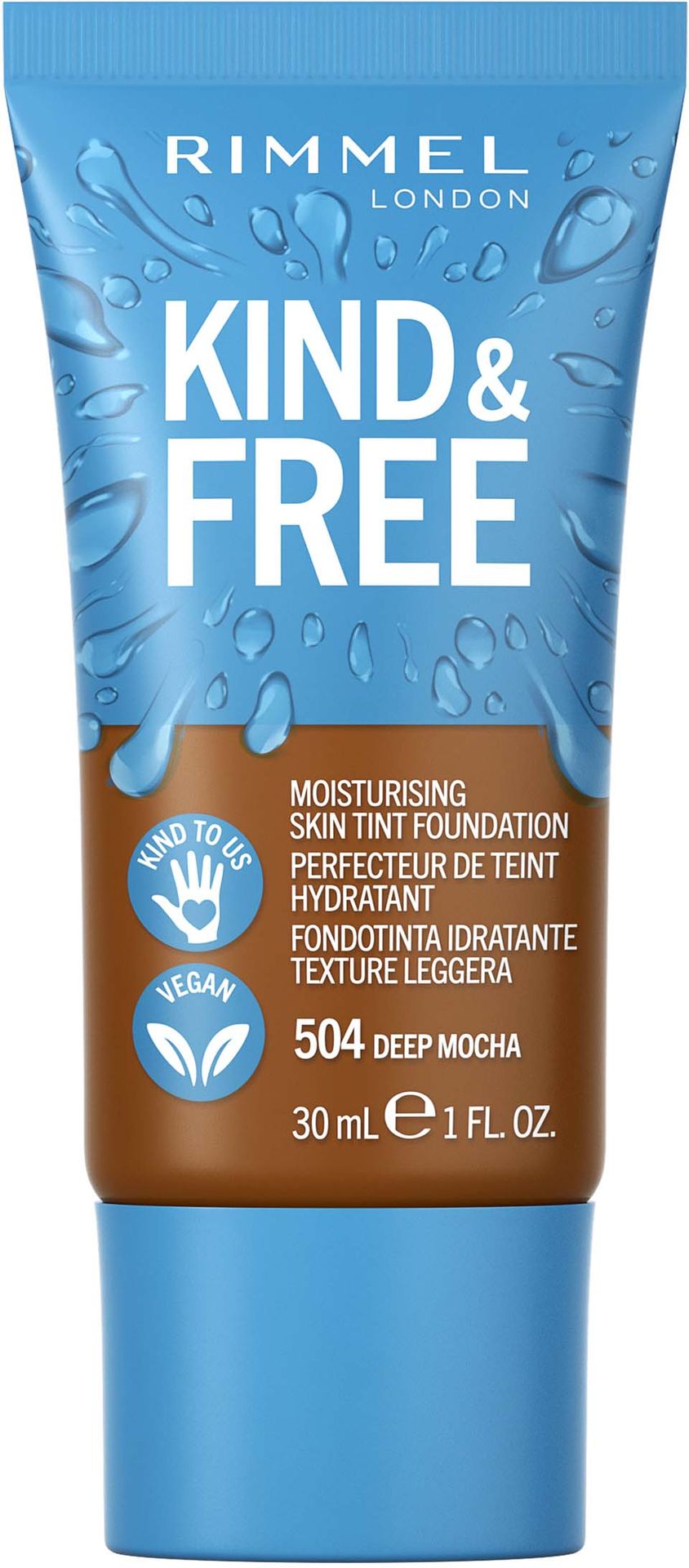 Rimmel Kind&Free skin tint - podkład do twarzy 504 Deep mocha