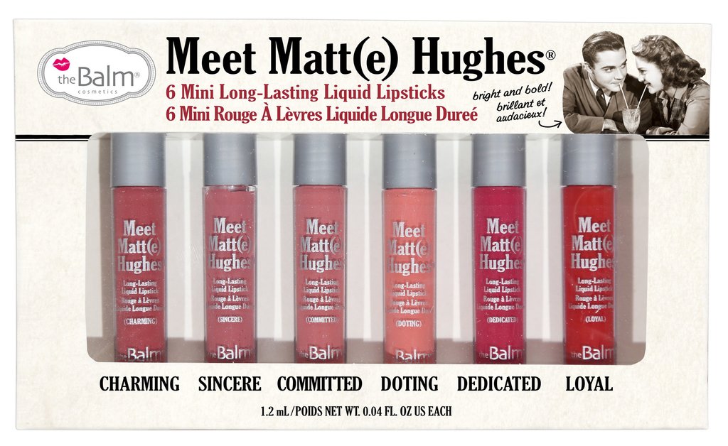 The Balm Meet Matt(e) Hughes - 6 Mini Long-Lasting Liquid Lipsticks - Zestaw 6 mini matowych pomadek THELL6MPO