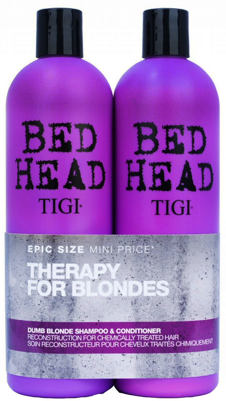 Tigi Bed Head Dumb Blonde Shampoo szampon do włosów blond 750ml + Dumb Blonde Conditioner odżywka do włosów blond 750ml