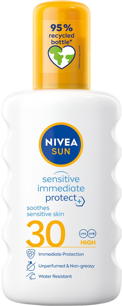 Nivea Sun Sensitive Immediate Protect+ SPF30 preparat do opalania ciała 200 ml unisex