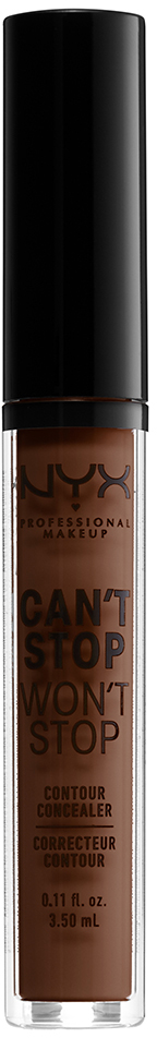 NYX Professional Makeup Cant Stop Wont Stop Concealer 22.7 Deep Walnut