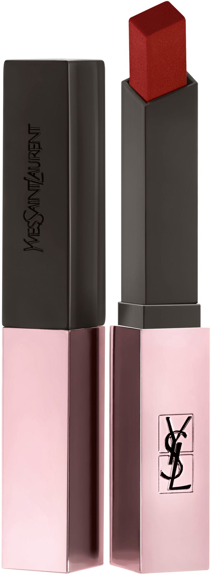 Yves Saint Laurent Rouge Pur Couture The Slim Glow Matte matowa szminka nawilżająca z połyskiem odcień 202 Insurgent Red 2 g
