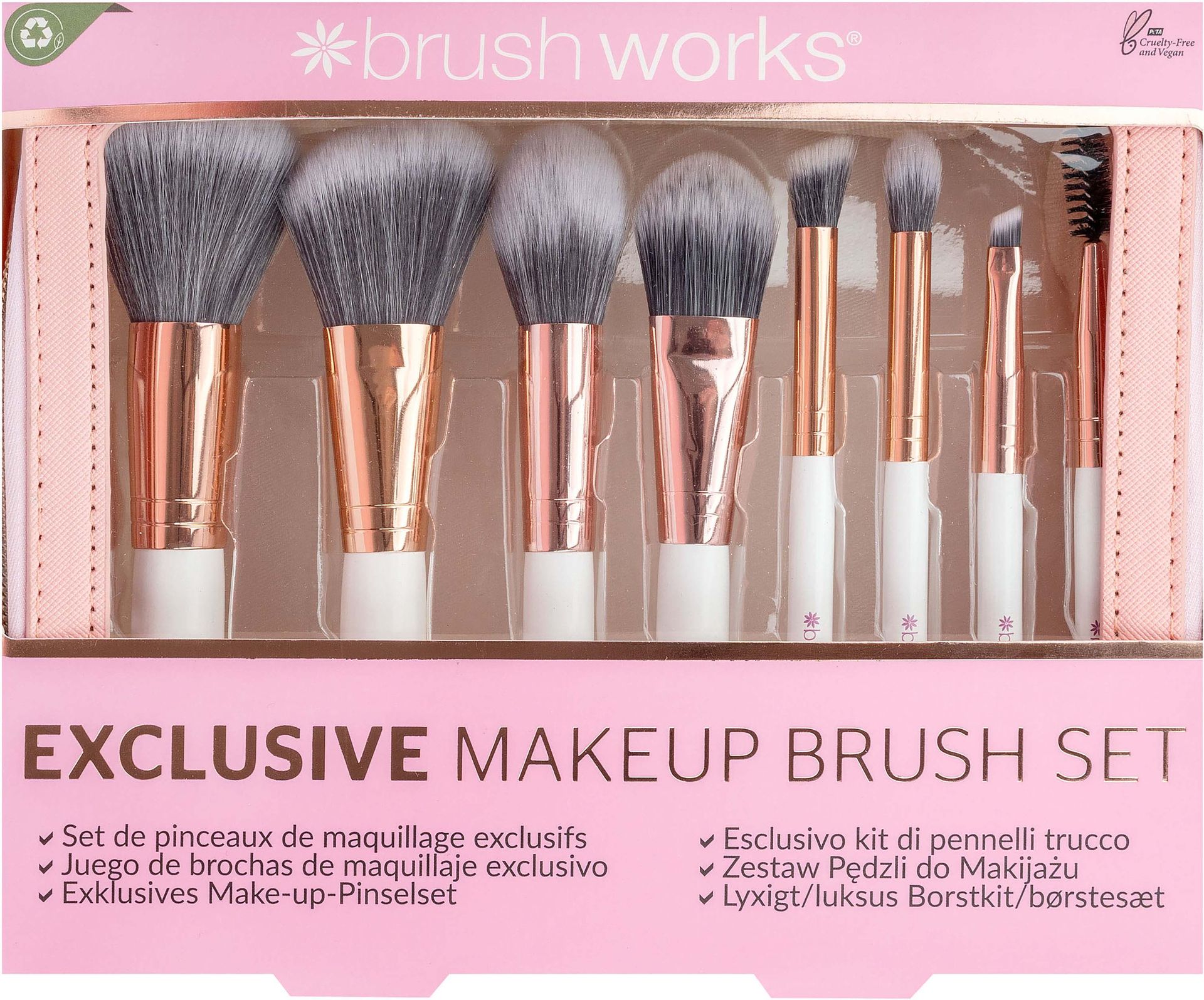 Brushworks Exclusive Makeup Brush Set - zestaw pędzli