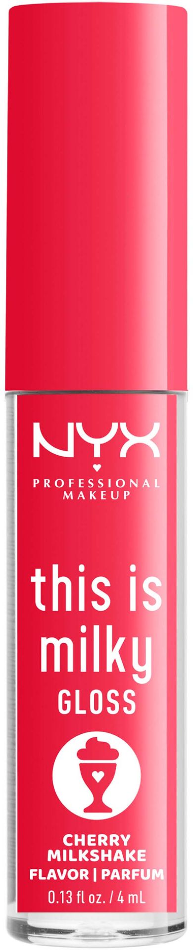 NYX PROFESSIONAL MAKEUP THIS IS MILKY GLOSS 13 Cherry Milk Shake 4ml - Błyszczyk do ust 13 Cherry Milk Shake