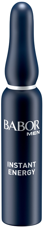 BABOR Babor Men Instant Energy Ampoule, koncentrat dla zmęczonej skóry męskiej, więcej energii i promieniowania, z kofeiną i tauryną, nawilżający, 7 x 2 ml