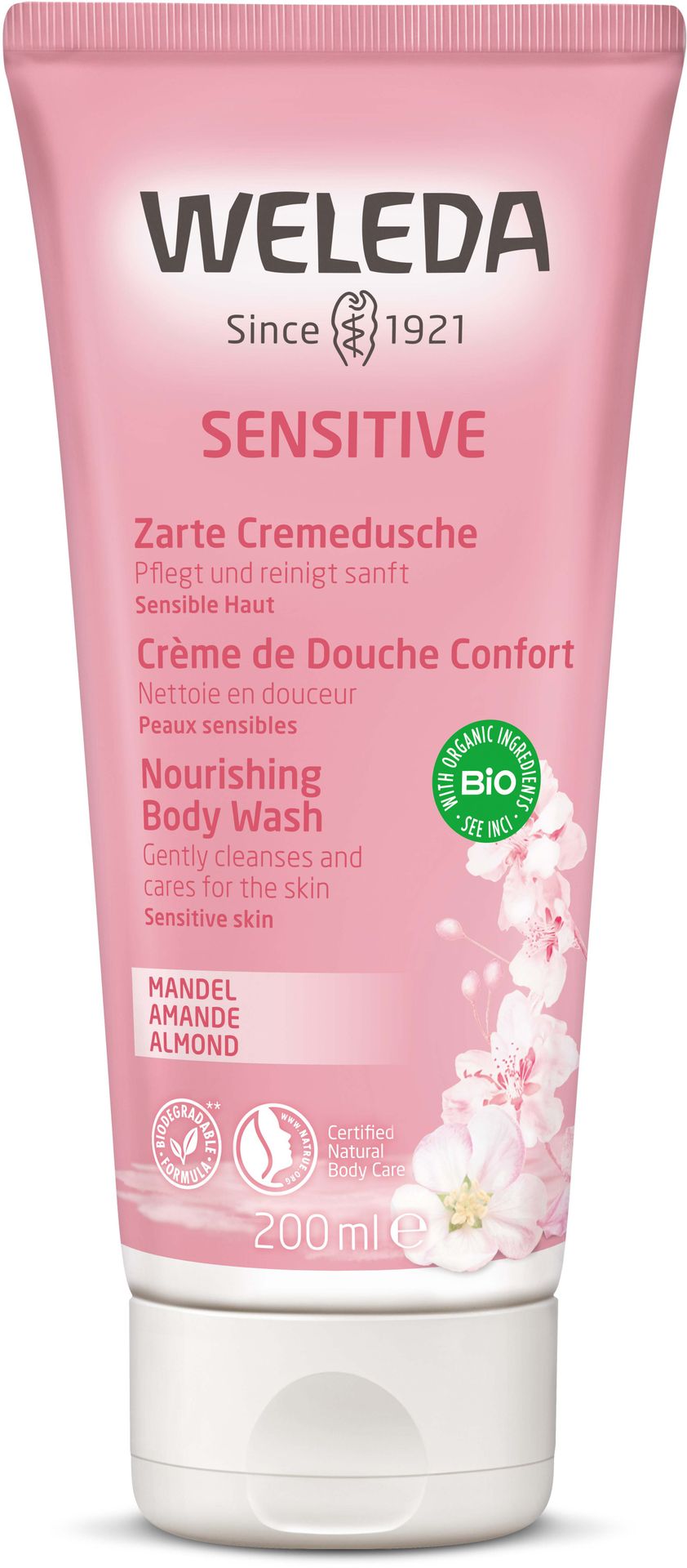 Weleda Almond Sensitive Skin Body Wash 200 ml Płyn do mycia ciała z migdałami dla skóry wrażliwej