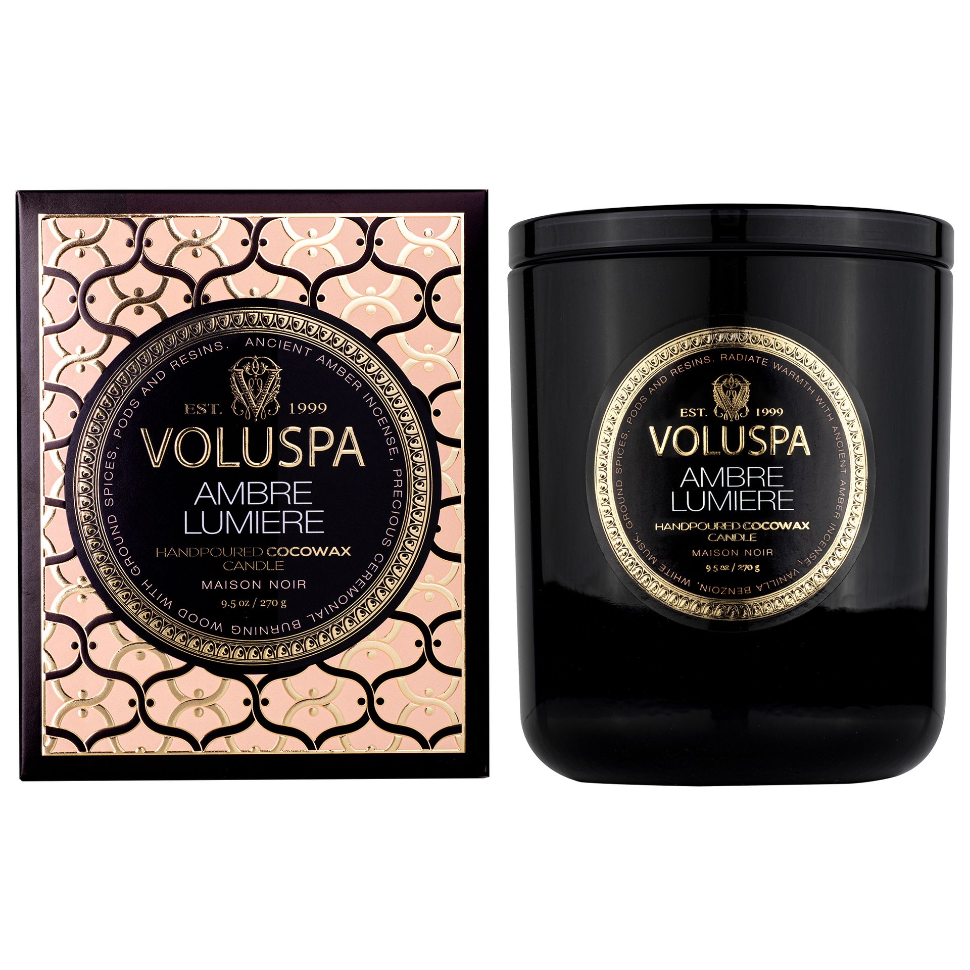 Voluspa Ambre Lumiere Świeca zapachowa