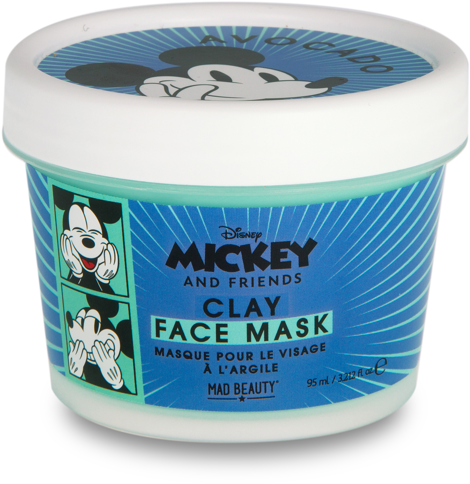 Mad Beauty M&F Clay Mask Mickey Avocado - maseczka z glinką do twarzy 95 ml