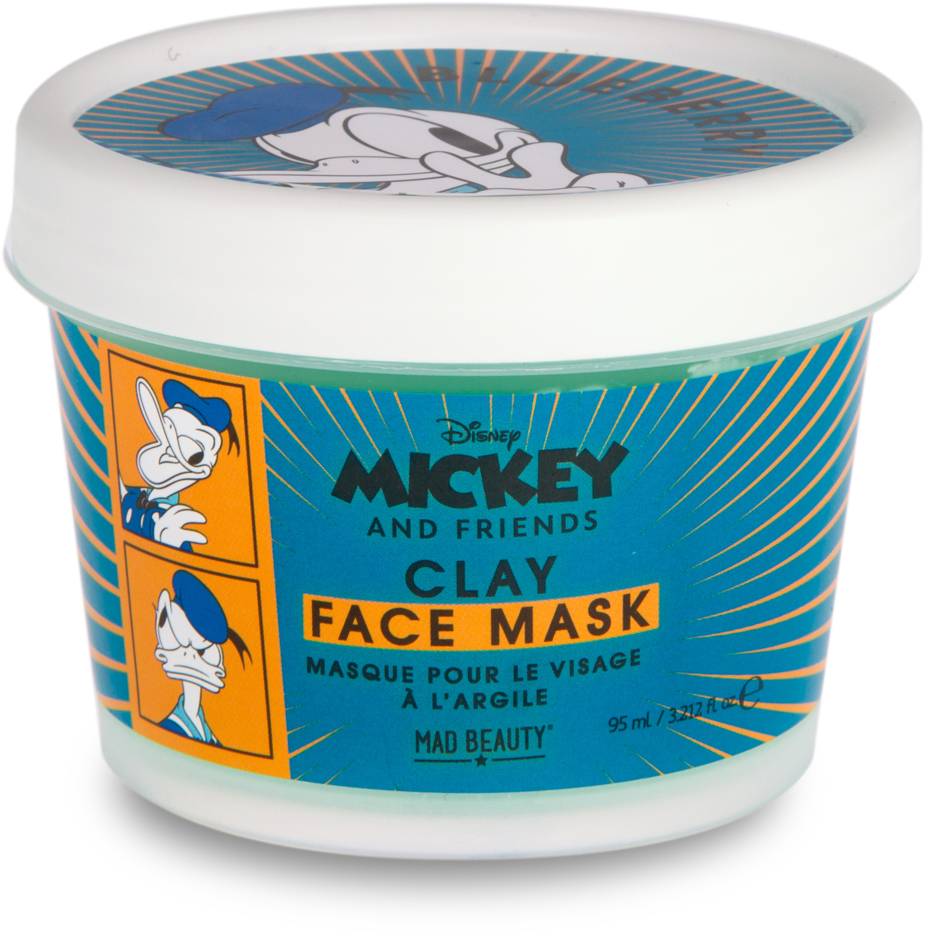 Mad Beauty M&F Clay Mask Donald Duck Blueberry - maseczka z glinką do twarzy 95 ml