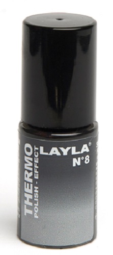 Layla Thermo Nail Dark To Light - lakier do paznokci Black to Grey 8