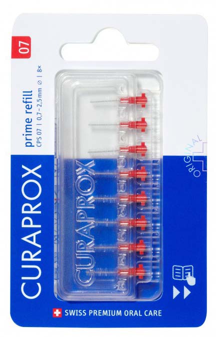 Curaprox Curaprox Prime Refill CPS 0,7 2,5 mm szczoteczka do przestrzeni międzyzębowych 8 szt unisex