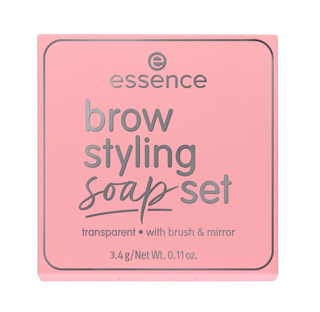 Essence Brow Styling Soap Set - Mydełko do stylizacji brwi z pędzelkiem - 3,4 g