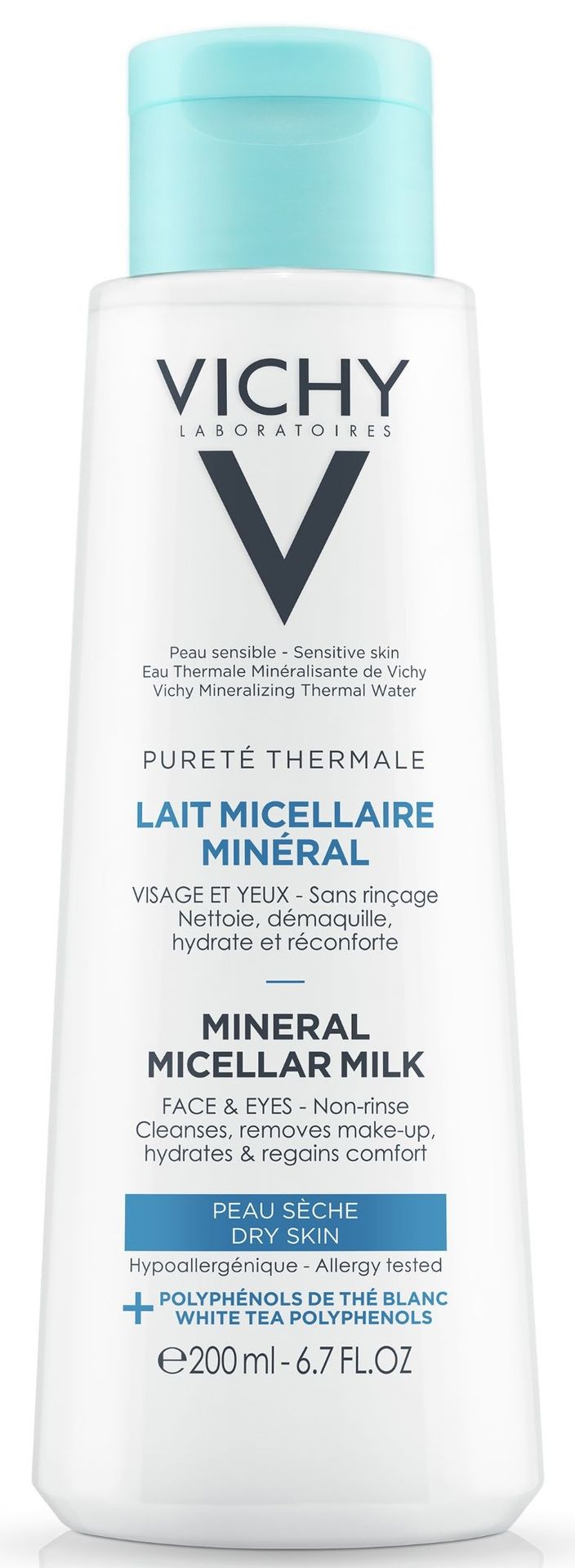Vichy Pureté Thermale mineralne mleczko micelarne do skóry suchej 200 ml