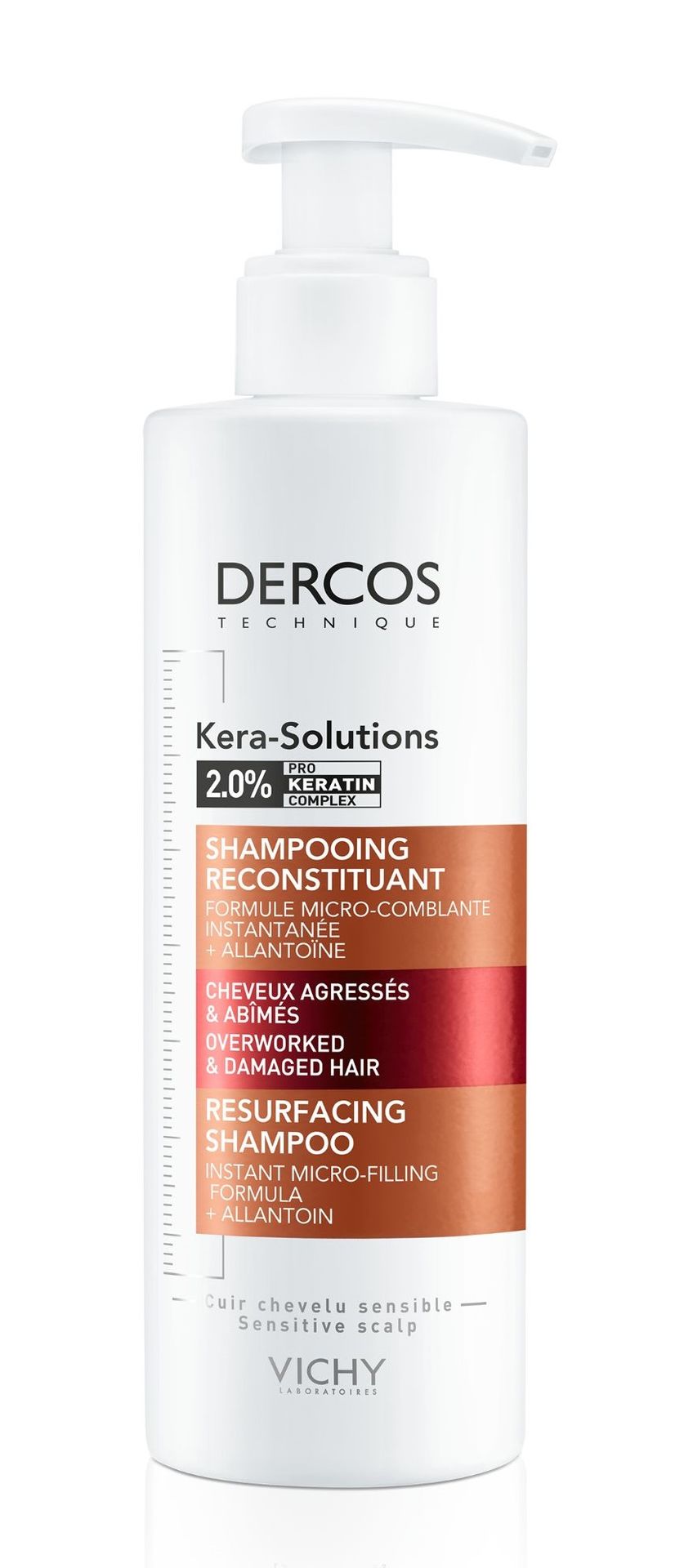 Vichy dercos kera solutions szampon regenerujący strukturę zniszczonych i suchych włosów 250 ml