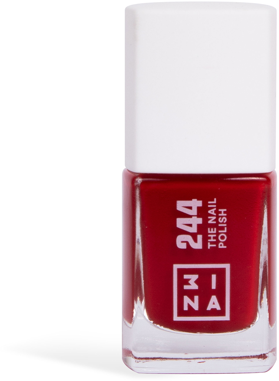 3ina 3INA MAKEUP - Vegan - Cruelty Free - The Nail Polish 244 - czerwony - Błyszczący kolor - Lakieru do paznokci idealny nawet po 7 dniach - Długotrwała i szybkoschnącej formuła