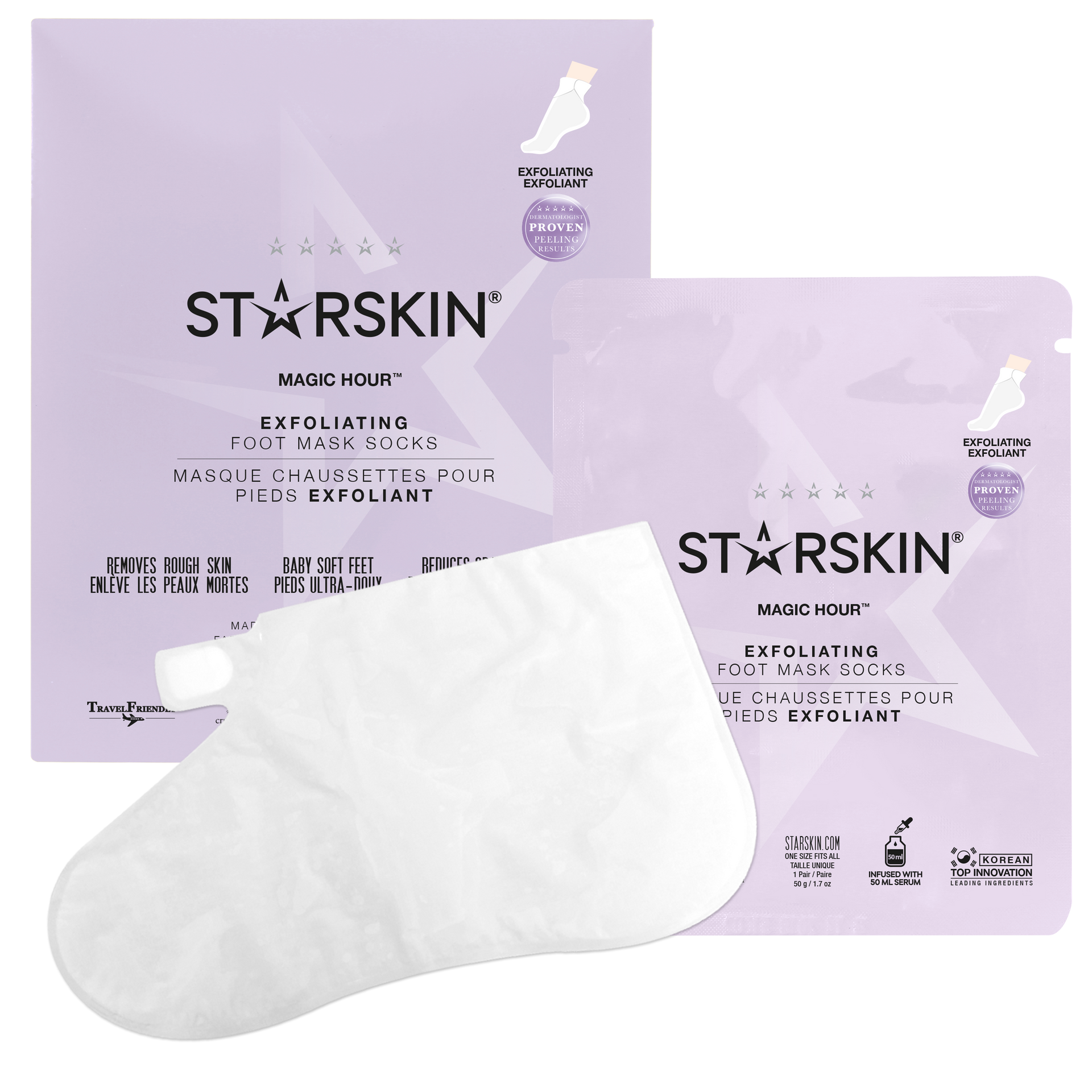 Starskin Magic Hour Exfoliating Foot Mask Socks