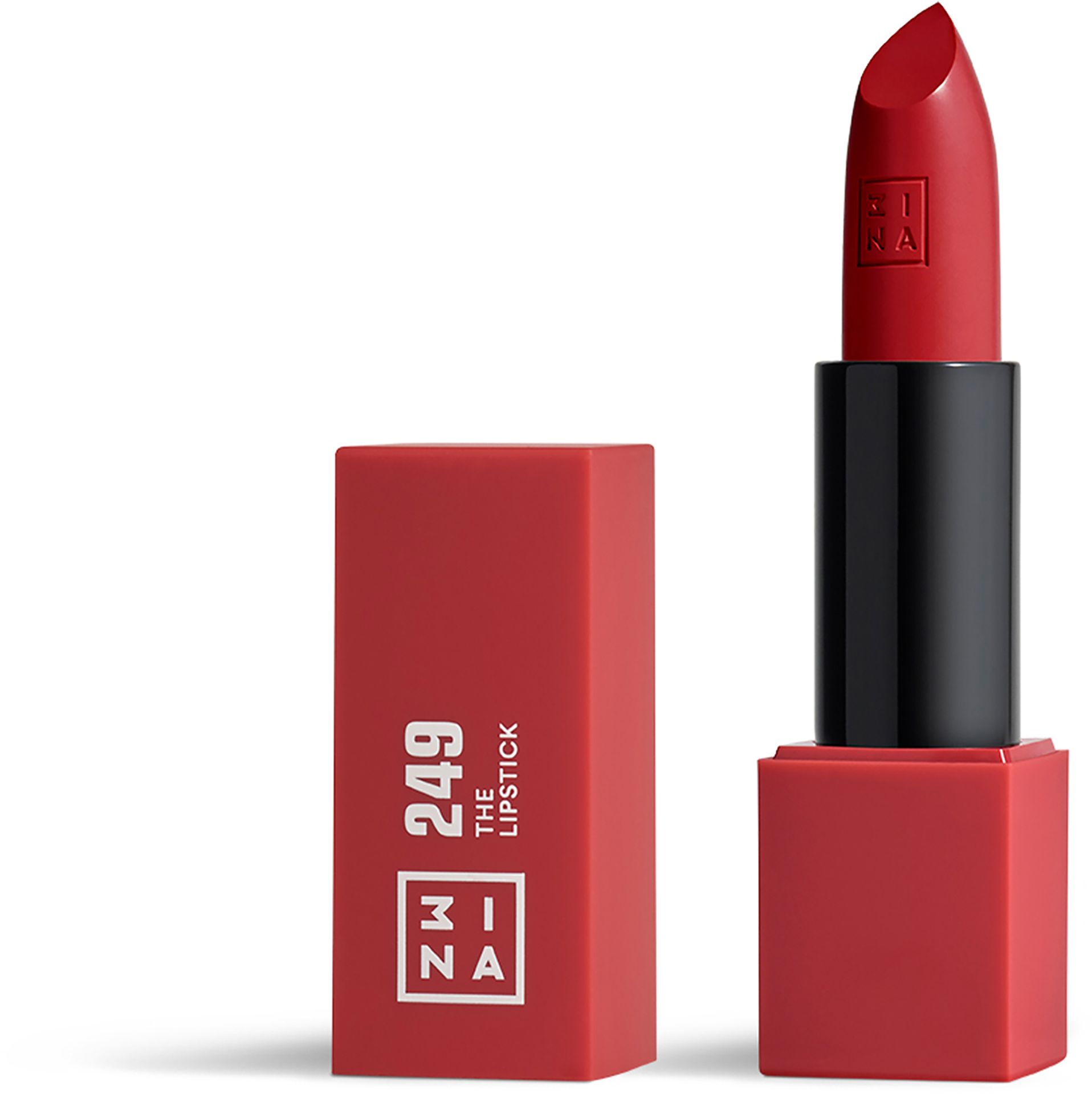 3ina 3INA MAKEUP - Vegan - Cruelty Free - The Lipstick 249 - Żywe czerwone - wysokie krycie z wygodną teksturą - Pomadka z magnetyczną nasadką - 5h Czas trwania - Wysoko napigmentowane odcienie