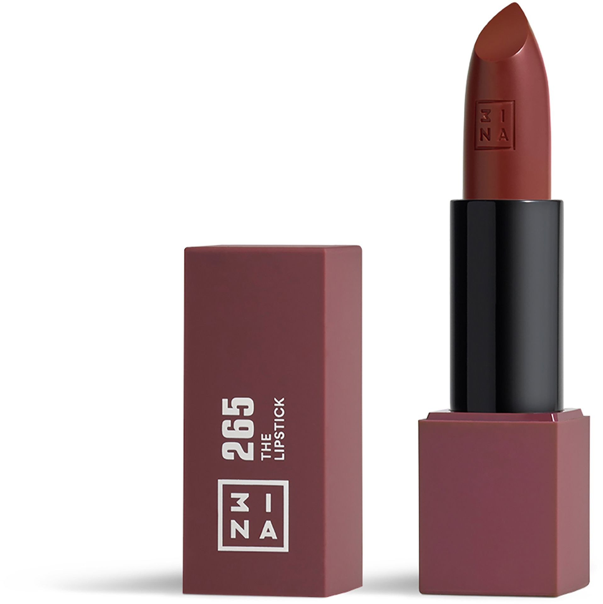 3ina 3INA MAKEUP - Vegan - Cruelty Free - The Lipstick 265 - długo utrzymująca się szminka - matowa pomadka do ust - pomadka do ust - matowa - brązowa matowa