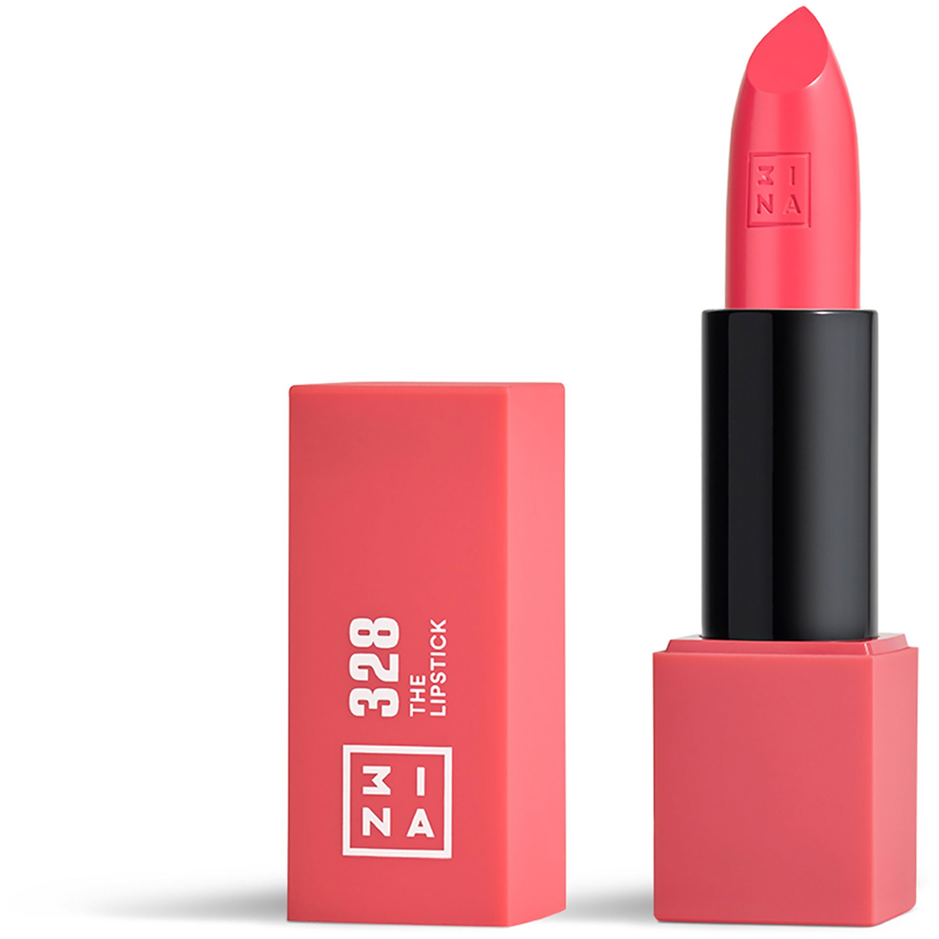 3ina 3INA MAKEUP - Vegan - Cruelty Free - The Lipstick 328 - Elektryczny róż - wysokie krycie z wygodną teksturą - Pomadka z magnetyczną nasadką - 5h Czas trwania - Wysoko napigmentowane odcienie