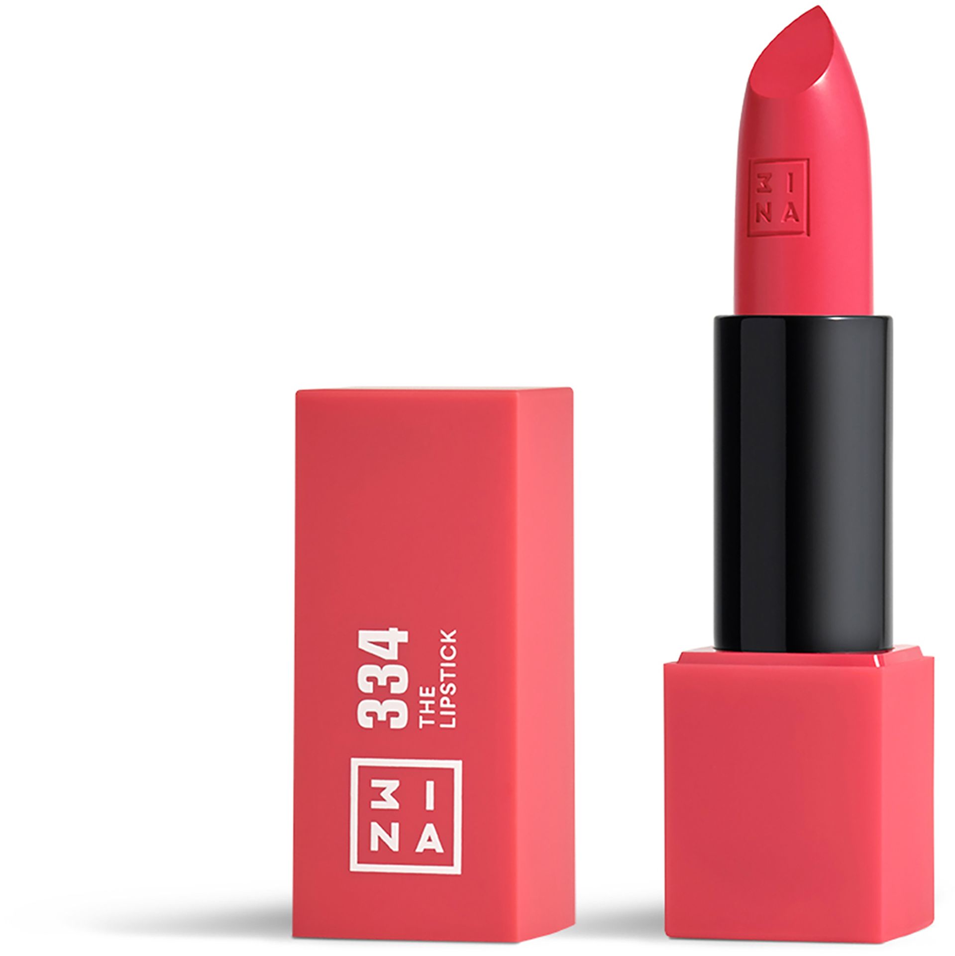 3INA MAKEUP 3INA Makeup - Vegan - Cruelty Free - The Lipstick 334 - długotrwała pomadka do ust - matowa pomadka - wodoodporna - mocno pigmentowana pomadka - żywy róż - matowana The Lipstick 334