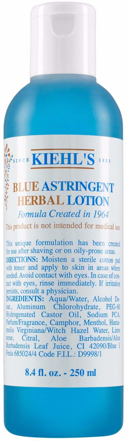 Kiehl´s Kiehl´s Blue Herbal Astringent Lotion wody i spreje do twarzy 250 ml dla kobiet