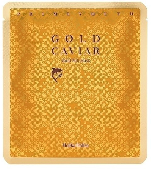 Holika Prime Youth Gold Caviar Gold Foil Mask maseczka do twarzy z cząsteczkami złota